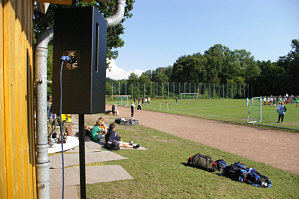 Cardioidstrahler SK-6�.1.C auf einem Fu&szlig;ballturnier